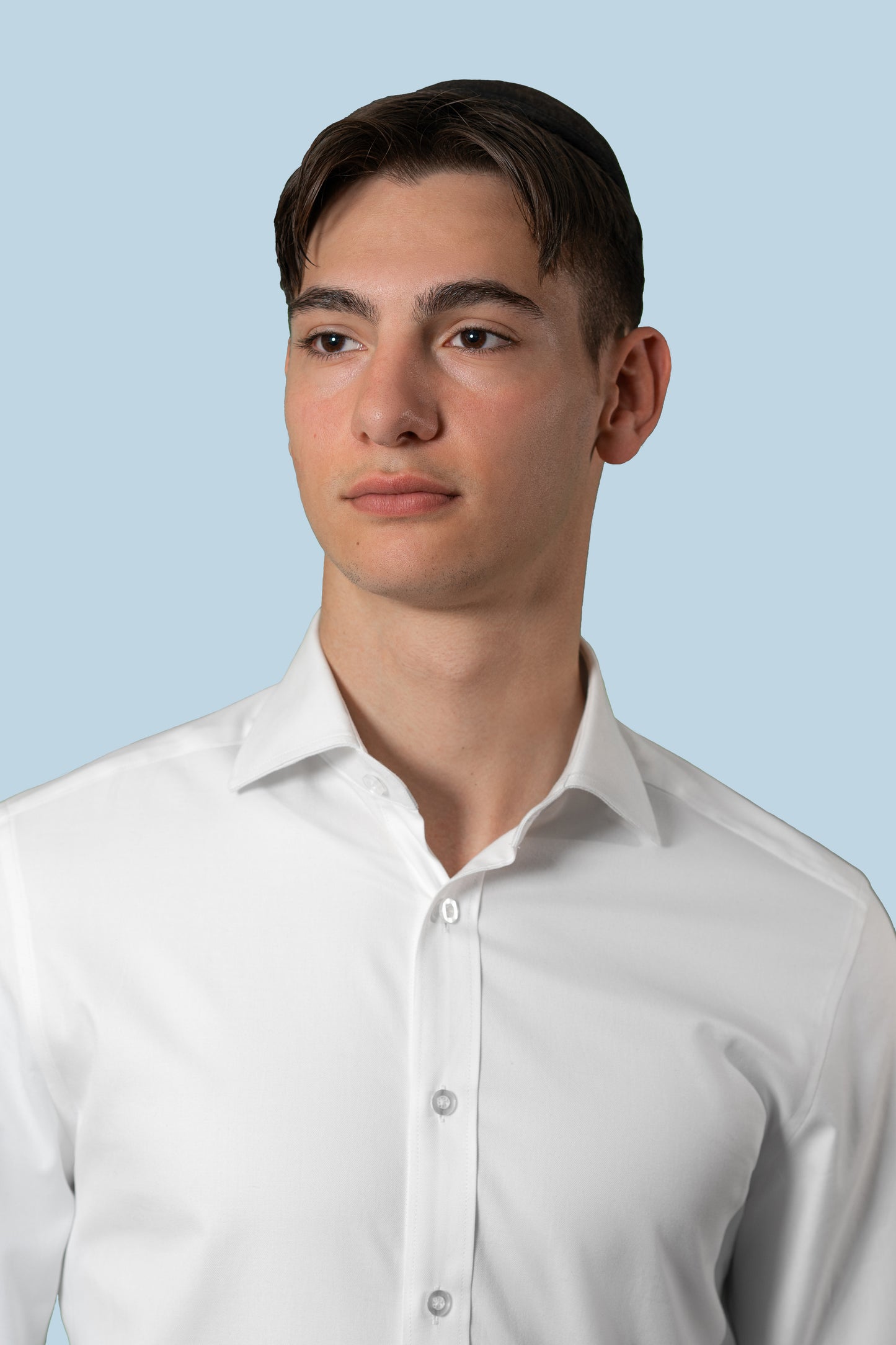 Higher Standard Twill White Dress Shirt 100% Cotton