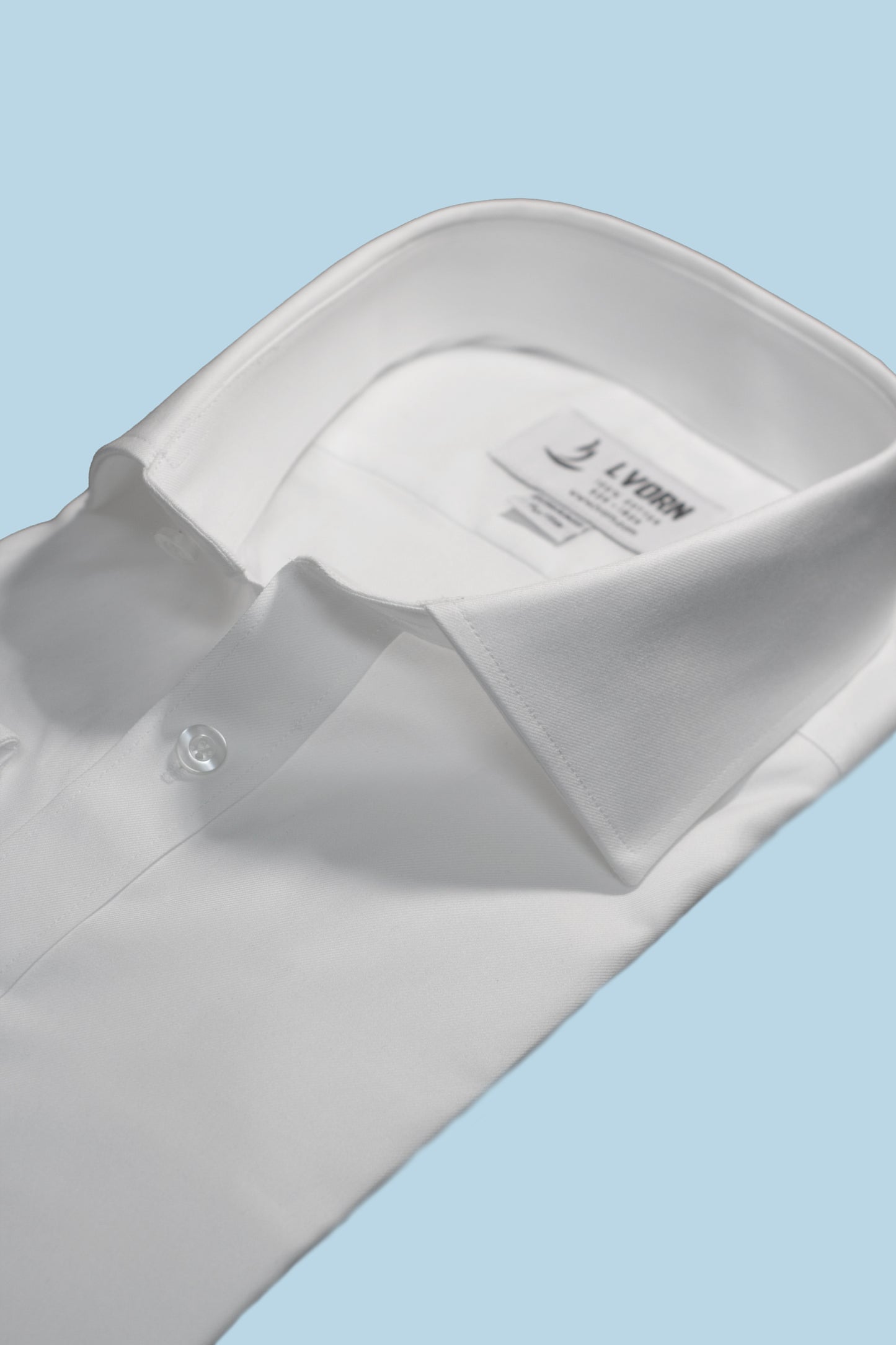 Higher Standard Twill White Dress Shirt 100% Cotton