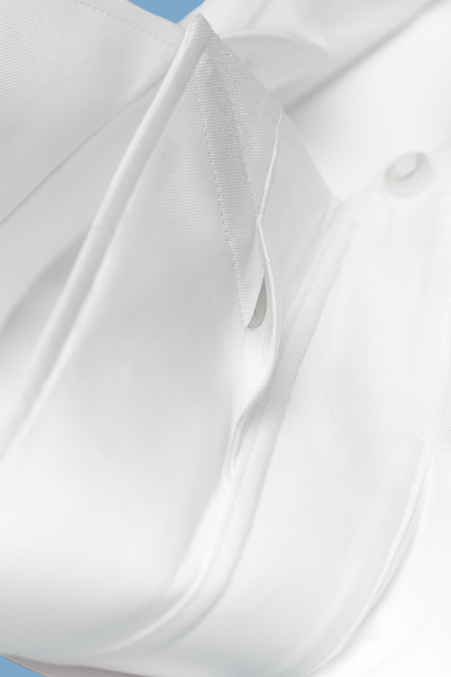 Higher Standard Twill White Dress Shirt 100% Cotton